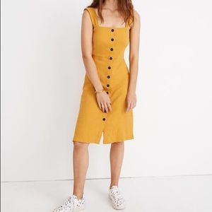 Texture & Threads Button-Front Tank Dress